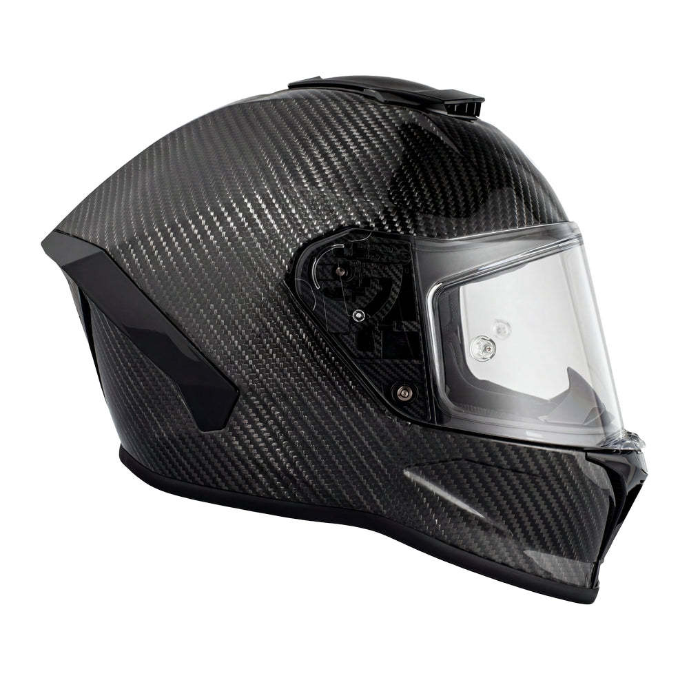 D.O.T. & ECE Daytona Viper Full Face Helmet- Silver Carbon Fiber