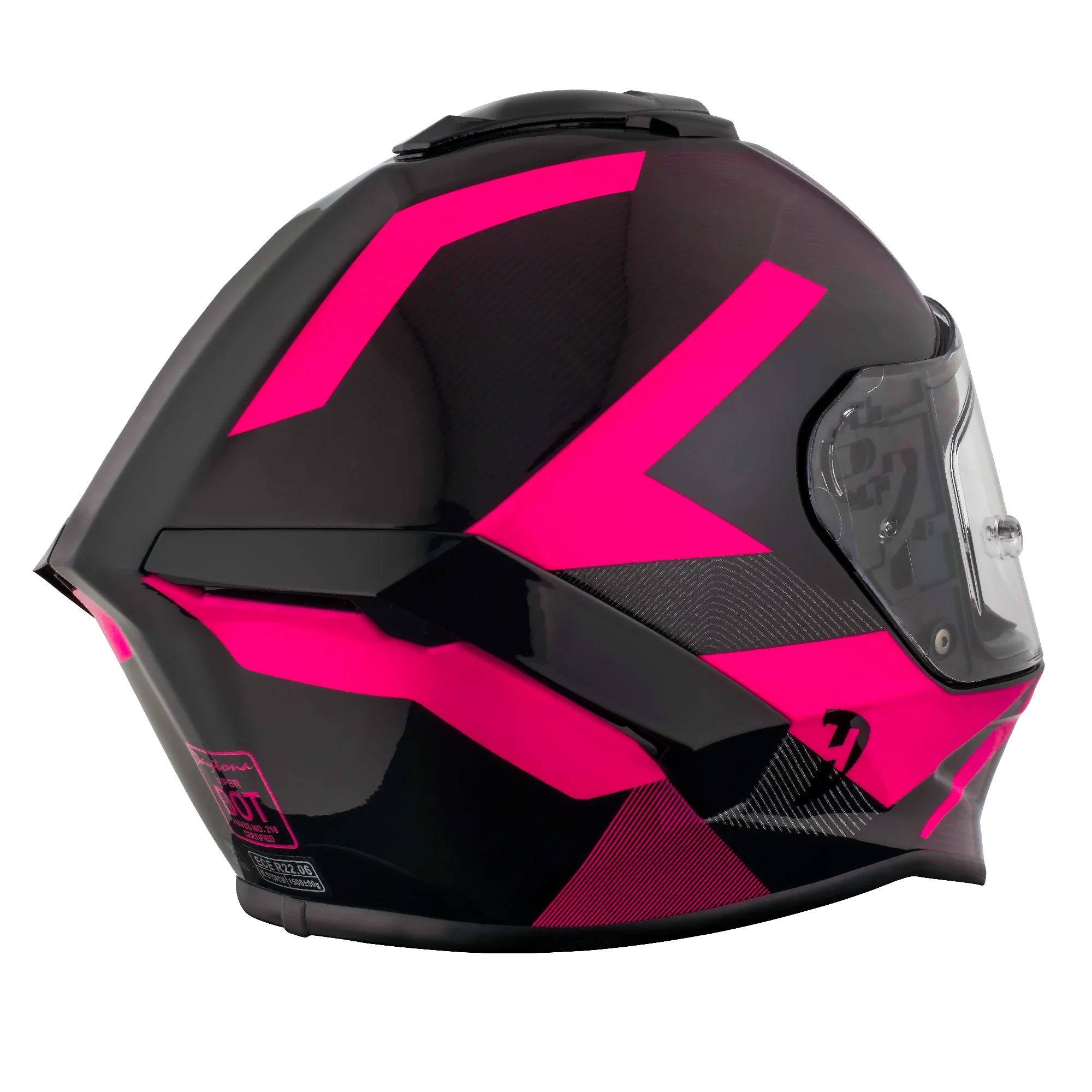 Daytona Helmets D.O.T. & ECE Daytona Viper- W/ Cyberpink
