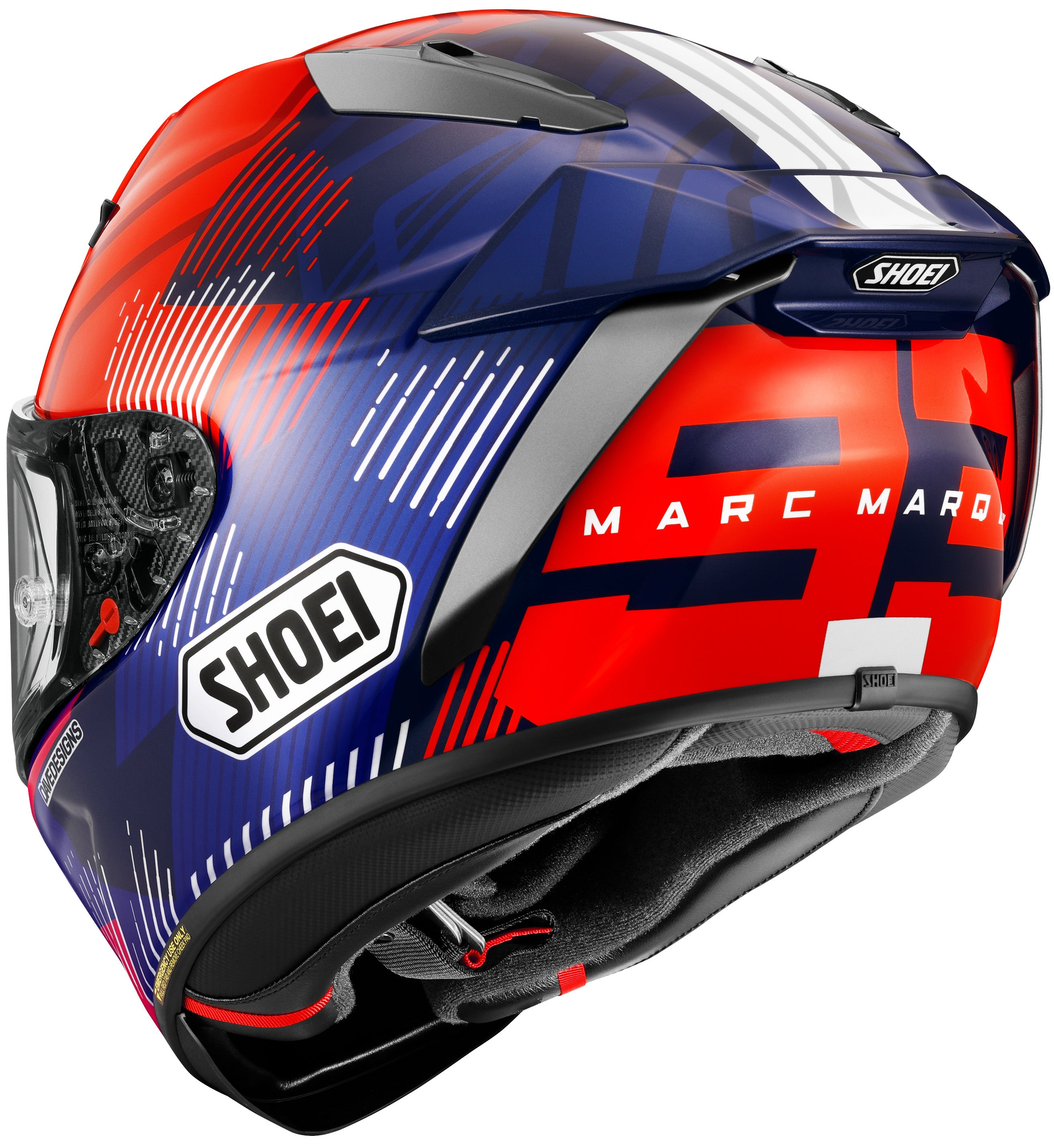 Shoei X-15 Marquez 8 Full Face Helmet - TC-1 - rear
