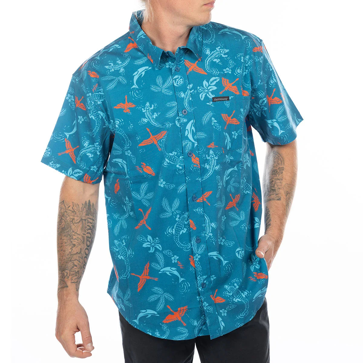 Fasthouse Youth TB Island Hopping Hawaiian Shirt