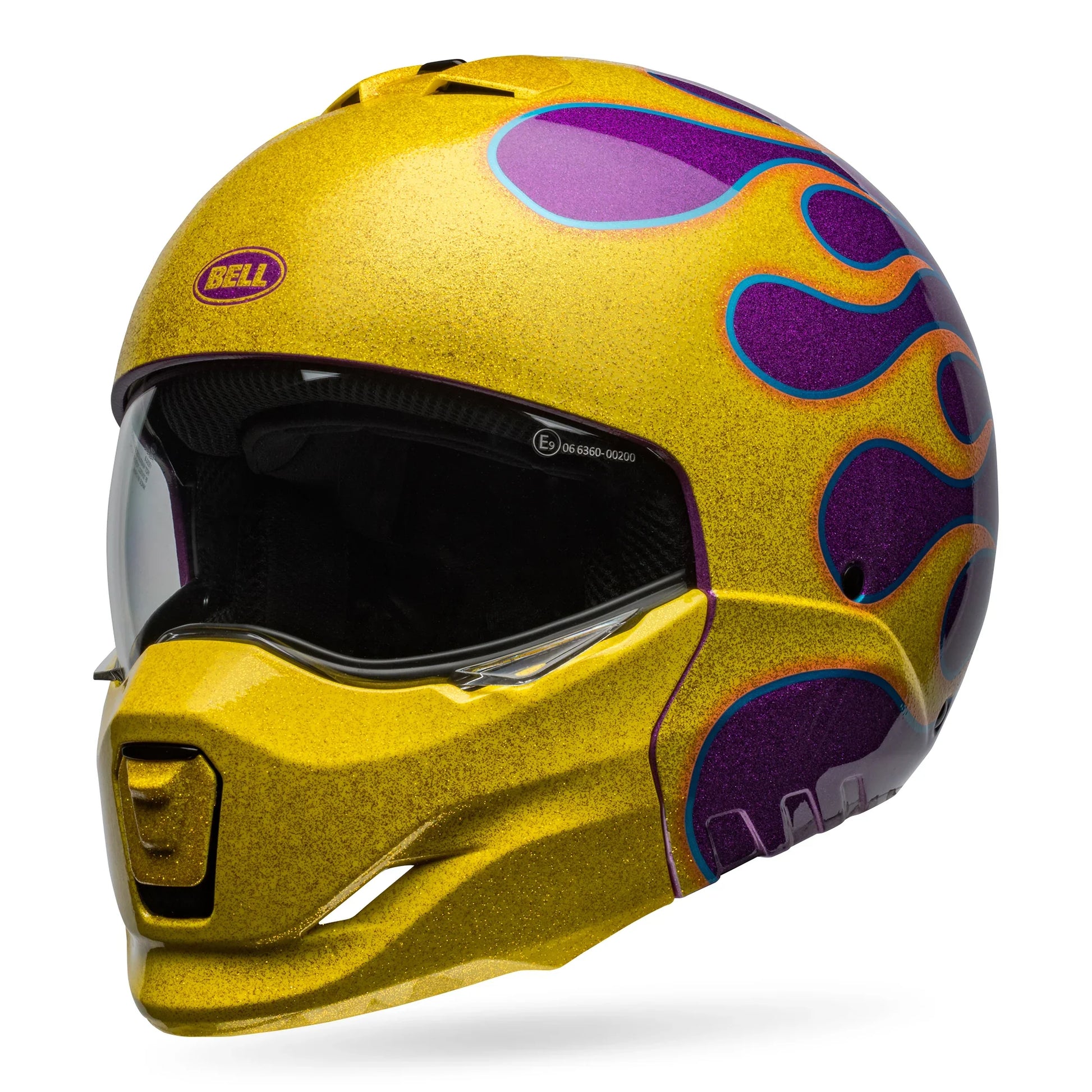 BELL PS BROOZER IGNITE PURPLE YELLOW