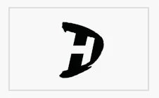 Stylized black H logo on white background, representing motorcycle helmet brand identity