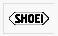 SHOEI motorcycle helmet brand logo in bold black text on white background