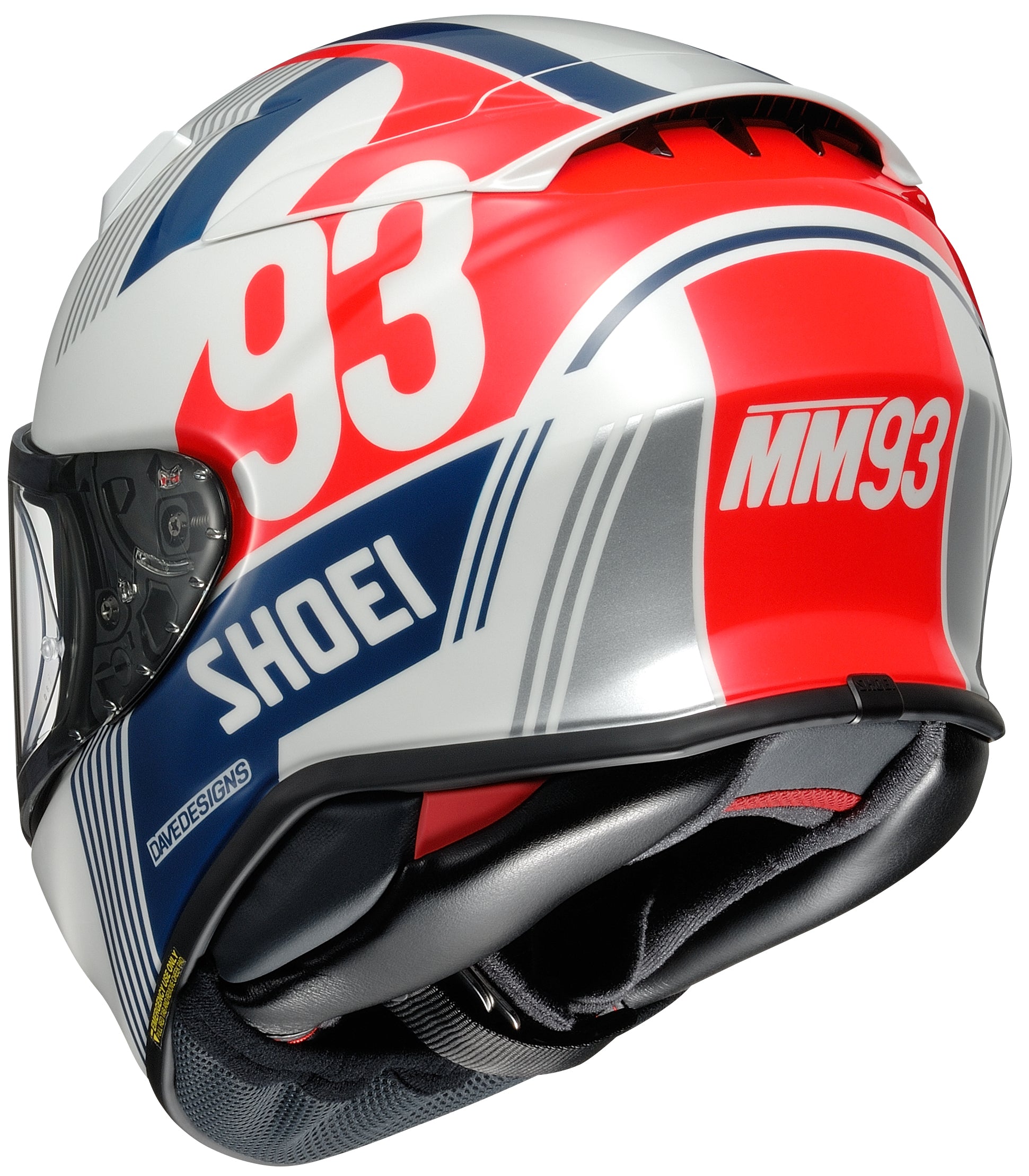 Shoei RF-1400 MM93 Retro Full Face Helmet - TC-10 - rear