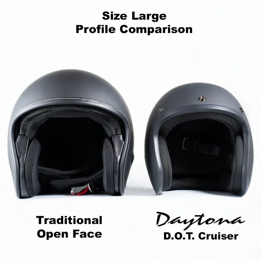 Daytona Helmets D.O.T. Daytona Cruiser- Gun Metal Grey Metallic