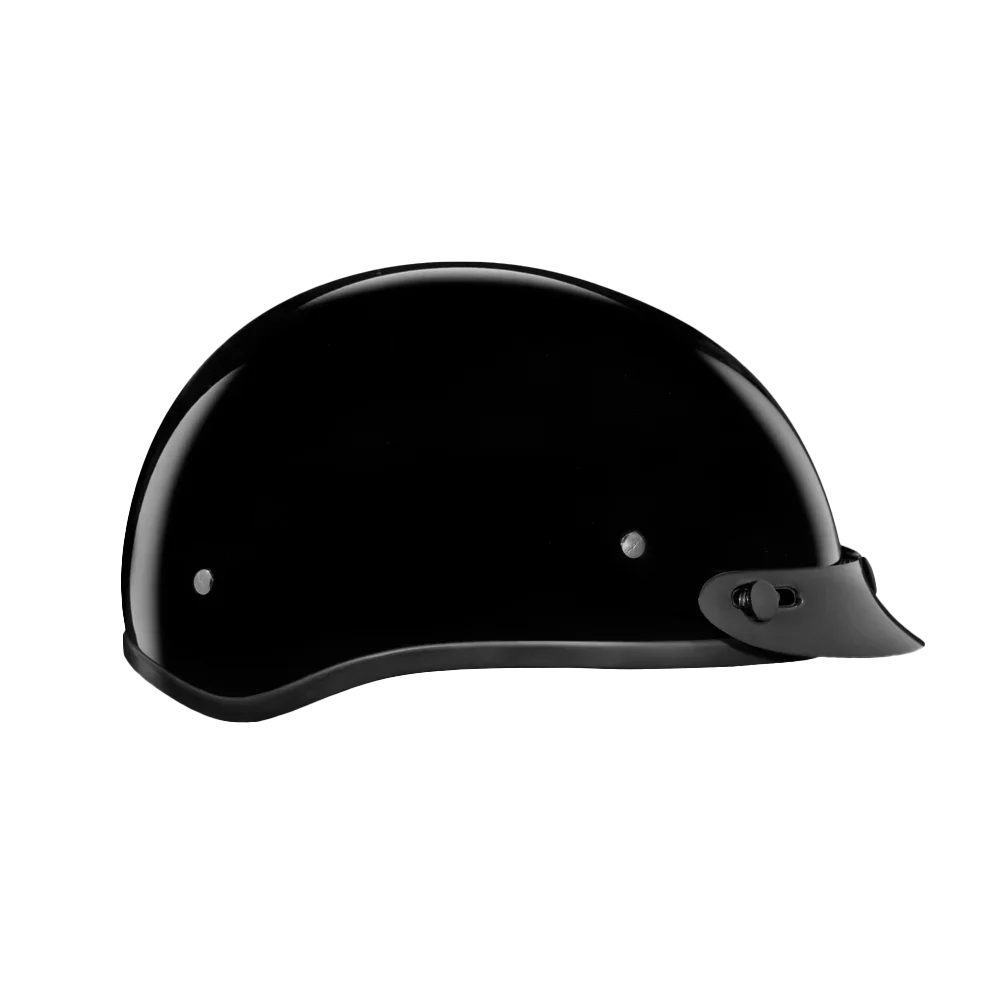 Daytona Helmets DOT Approved Daytona Skull Cap Half Shell Motorcycle Helmet - Beanie Style for Motorcycles, Cruisers, Scooters, and Mopeds - Hi-Gloss Black