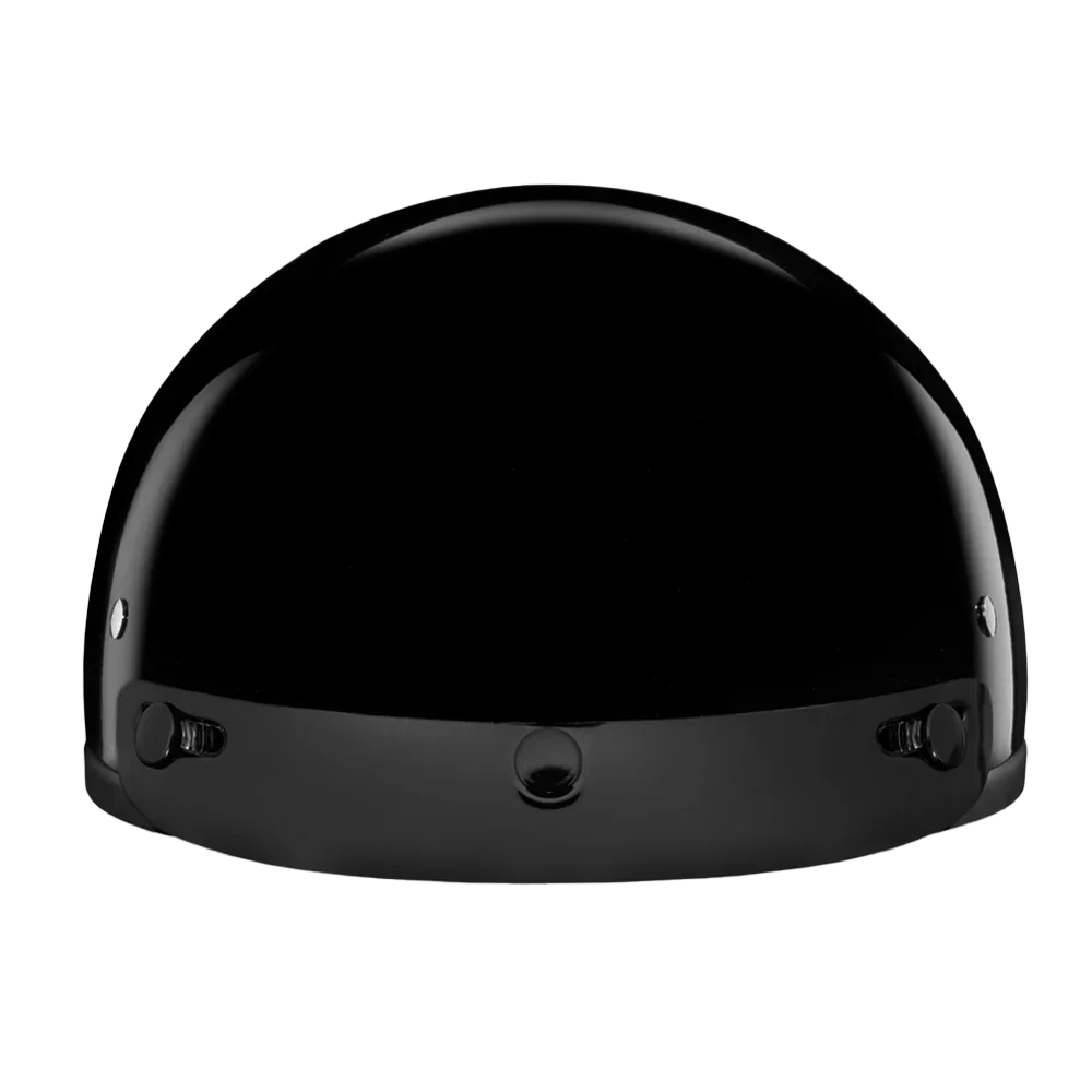 Daytona Helmets DOT Approved Daytona Skull Cap Half Shell Motorcycle Helmet - Beanie Style for Motorcycles, Cruisers, Scooters, and Mopeds - Hi-Gloss Black