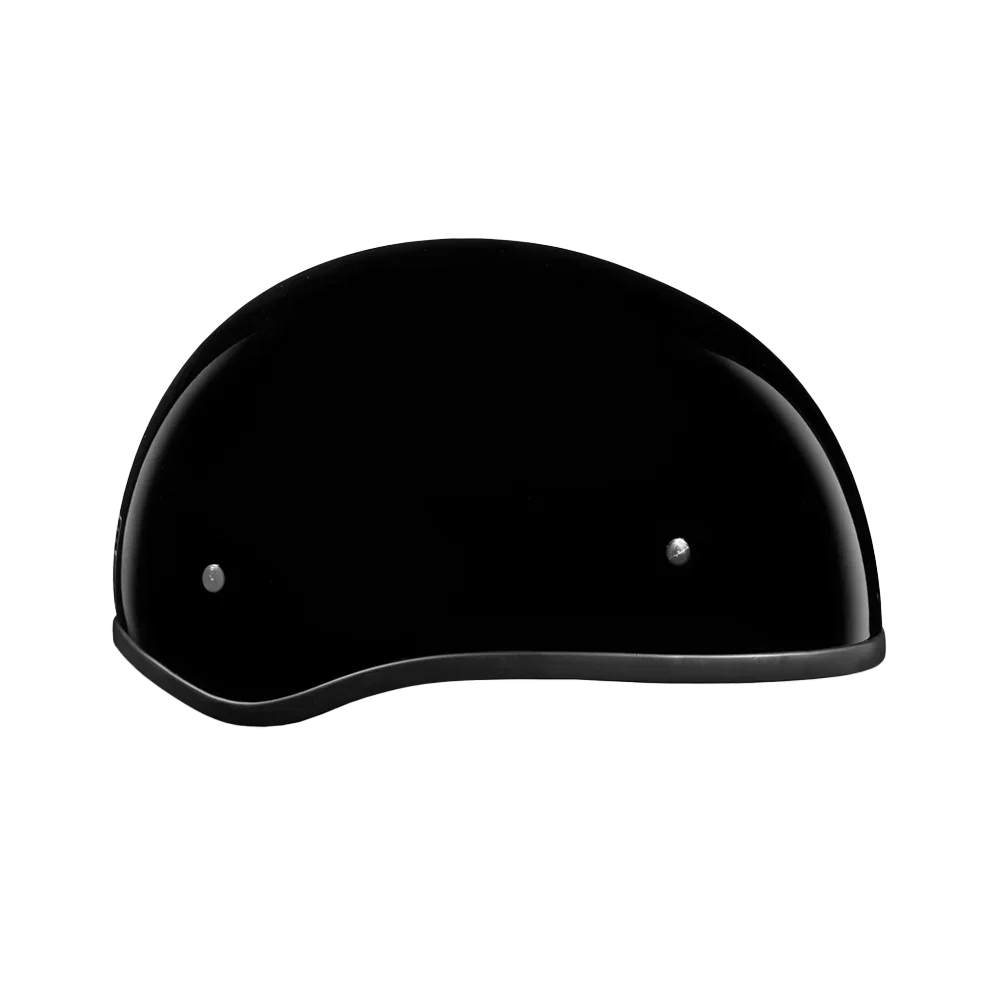 Daytona Helmets DOT Approved Daytona Skull Cap Half Shell Motorcycle Helmet - Beanie Style for Motorcycles, Cruisers, Scooters, and Mopeds W/O Visor- Hi-Gloss Black