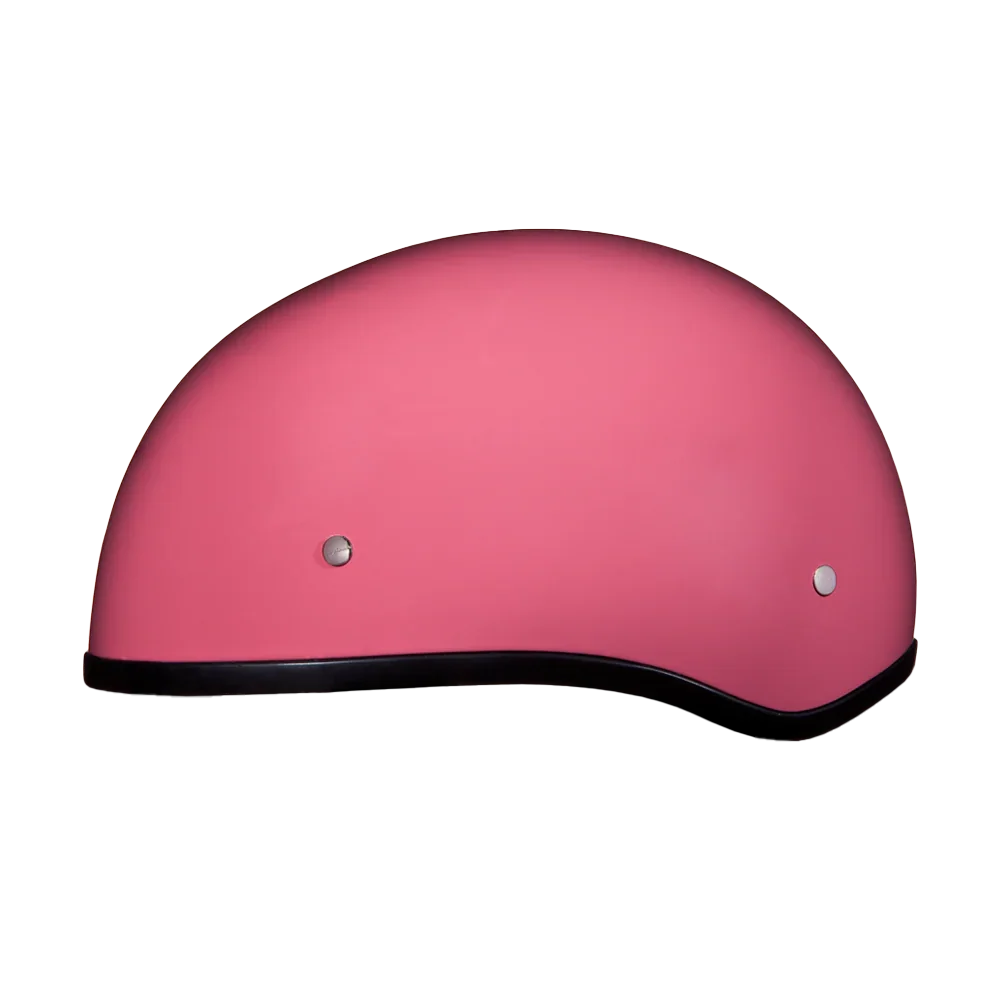 Daytona Helmets DOT Approved Daytona Skull Cap Half Shell Motorcycle Helmet - Beanie Style for Motorcycles, Cruisers, Scooters, and Mopeds W/O Visor- Hi-Gloss Pink
