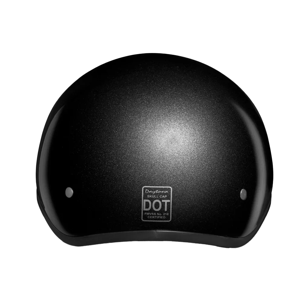 Daytona Helmets DOT Approved Daytona Skull Cap Half Shell Motorcycle Helmet - Beanie Style for Motorcycles, Cruisers, Scooters, and Mopeds - Gun Metal Grey Metallic