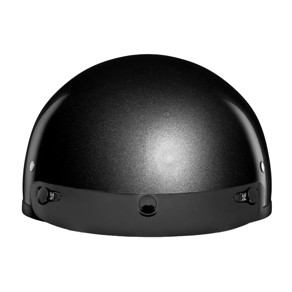 Daytona Helmets DOT Approved Daytona Skull Cap Half Shell Motorcycle Helmet - Beanie Style for Motorcycles, Cruisers, Scooters, and Mopeds - Gun Metal Grey Metallic