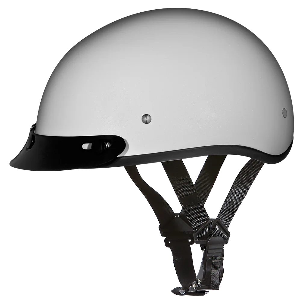 Daytona Helmets DOT Approved Daytona Skull Cap Half Shell Motorcycle Helmet - Beanie Style for Motorcycles, Cruisers, Scooters, and Mopeds - Pearl White