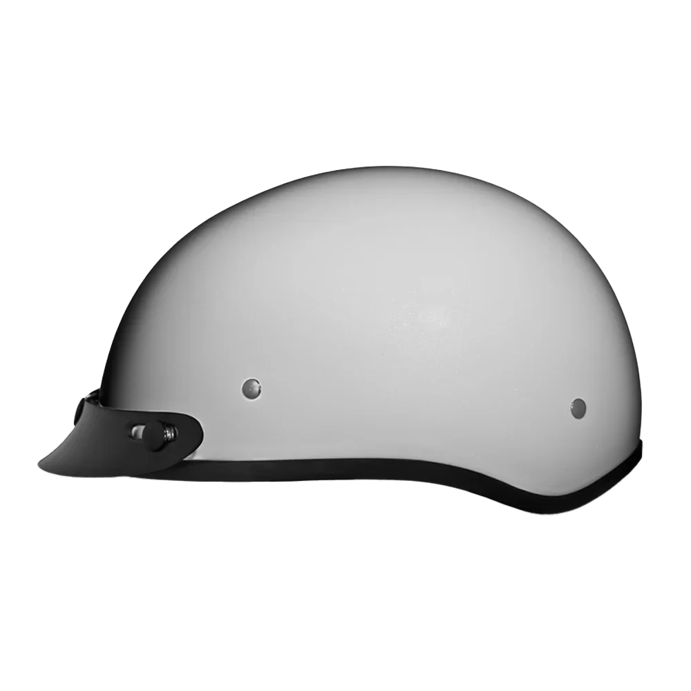 Daytona Helmets DOT Approved Daytona Skull Cap Half Shell Motorcycle Helmet - Beanie Style for Motorcycles, Cruisers, Scooters, and Mopeds - Pearl White