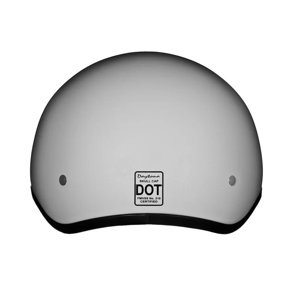 Daytona Helmets DOT Approved Daytona Skull Cap Half Shell Motorcycle Helmet - Beanie Style for Motorcycles, Cruisers, Scooters, and Mopeds - Pearl White