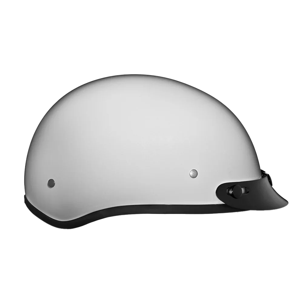 Daytona Helmets DOT Approved Daytona Skull Cap Half Shell Motorcycle Helmet - Beanie Style for Motorcycles, Cruisers, Scooters, and Mopeds - Pearl White