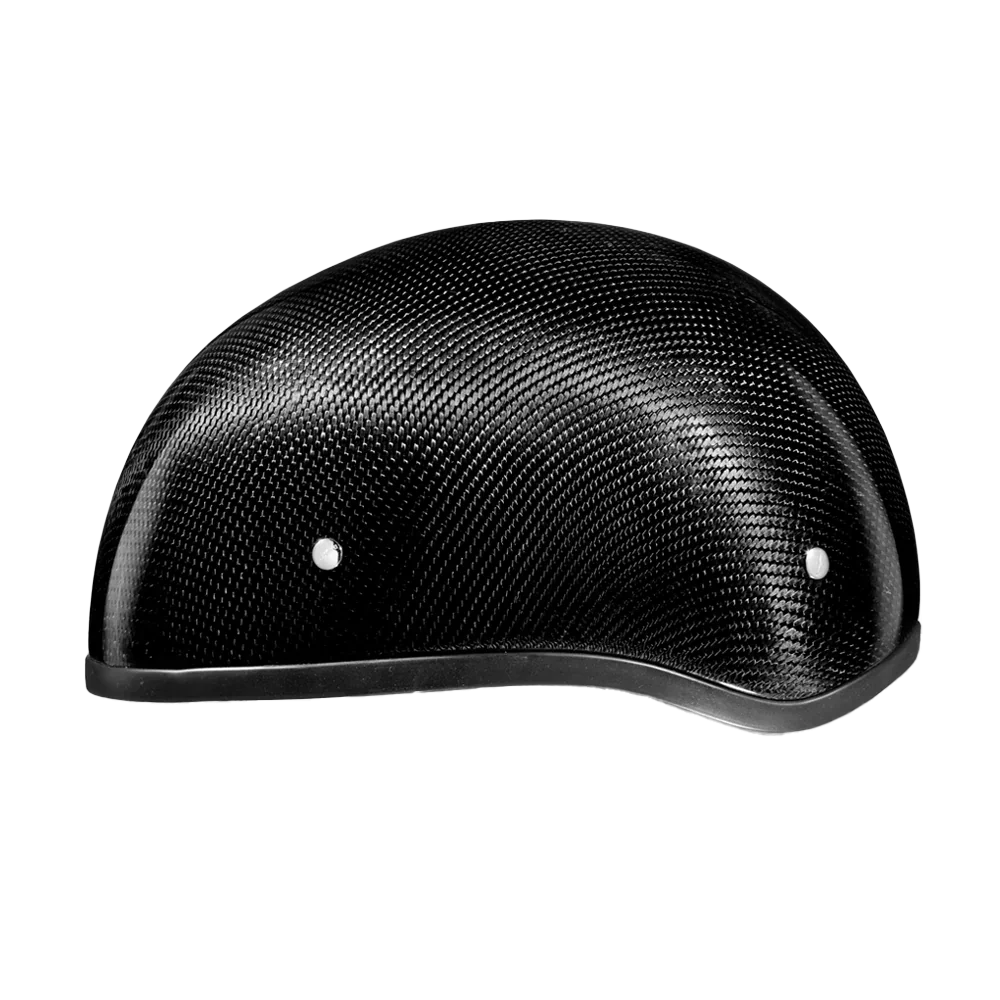 Daytona Helmets D.O.T. Daytona Skull Cap W/O Visor- Grey Carbon Fiber