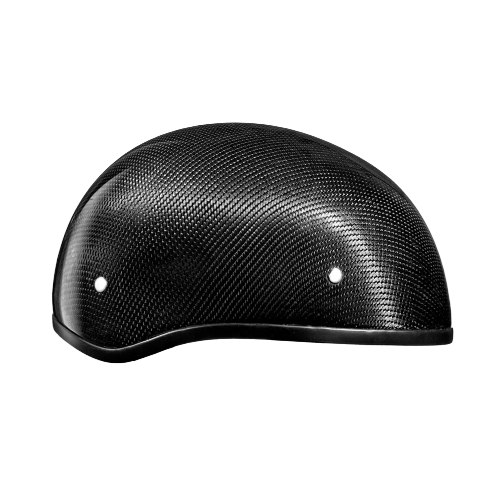 Daytona Helmets D.O.T. Daytona Skull Cap W/O Visor- Grey Carbon Fiber