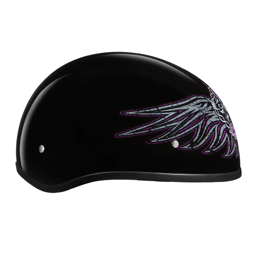 Daytona Helmets DOT Approved Daytona Motorcycle Half Face Helmet - Skull Cap Graphics for Men & Women, Scooters, ATVs, UTVs & Choppers - W/ Barbed Wire Heart