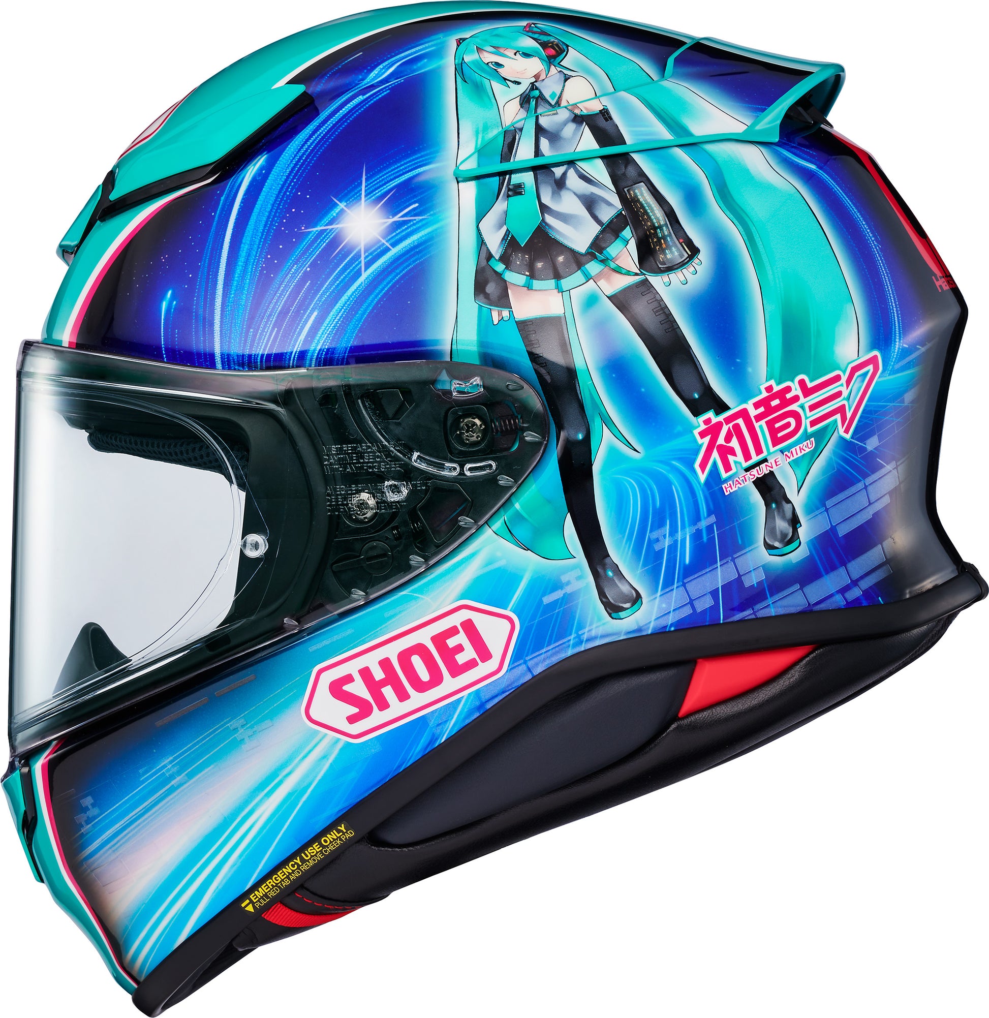 Shoei RF-1400 Hatsune Miku Full Face Helmet - TC-4 - side