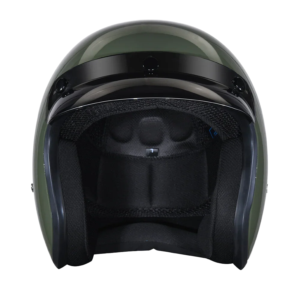 Daytona Helmets DOT Approved Daytona Cruiser Open Face Motorcycle Helmet - Men, Women & Youth - With Visor & Graphics - W/ 2nd Amendment Seal