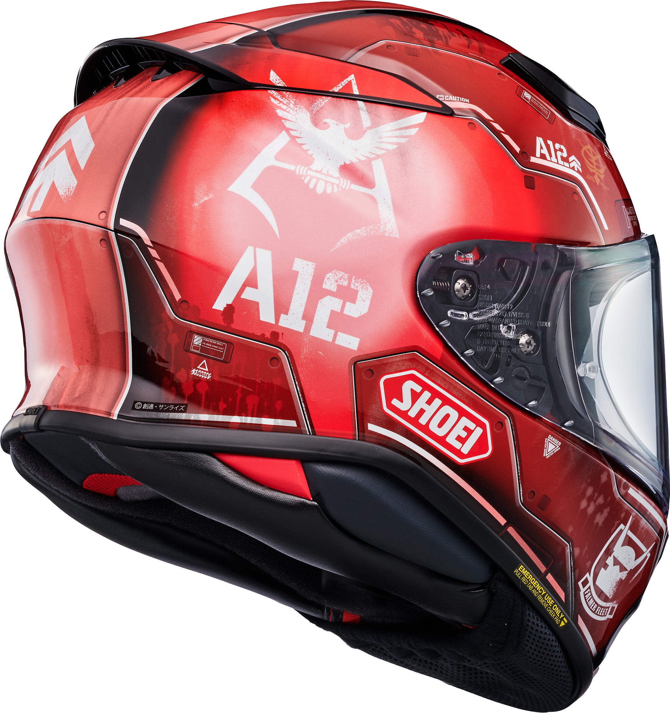 Shoei RF-1400 MS-06S Chars Zaku II Full Face Helmet - TC-1 - rear