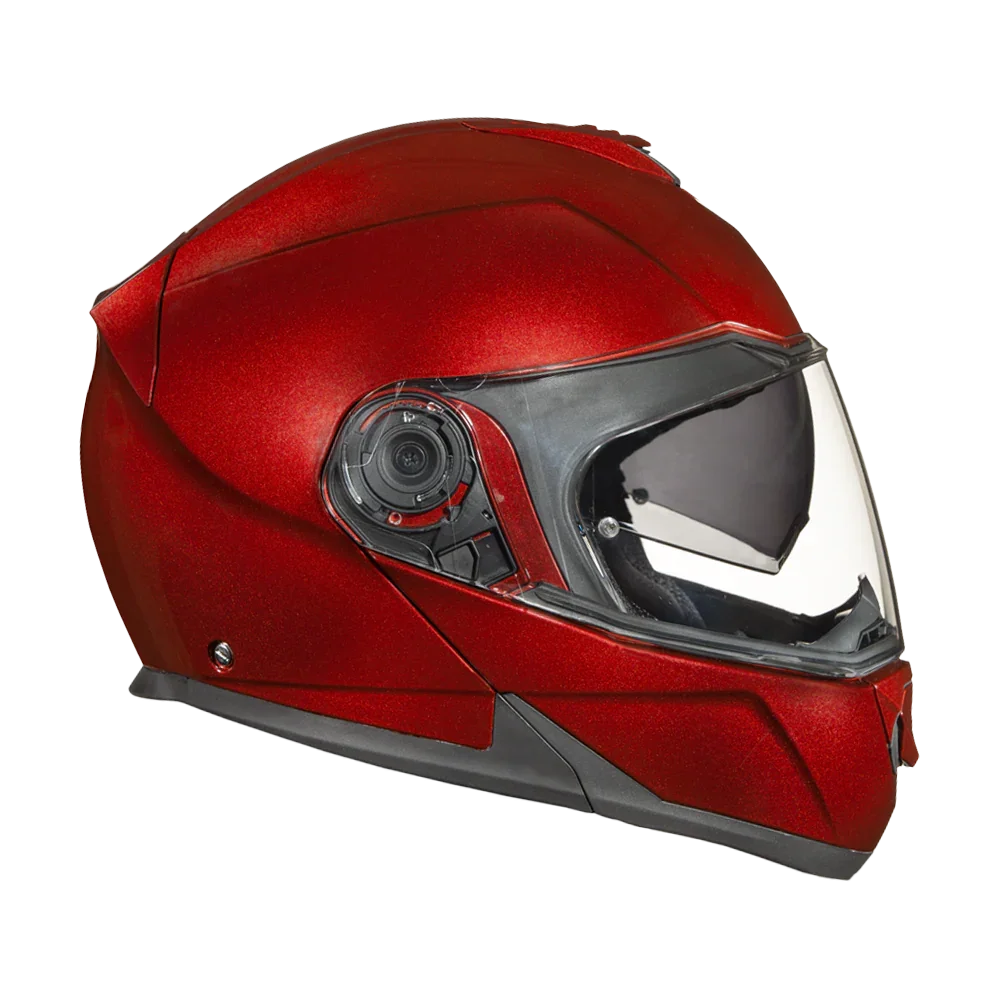 Daytona Helmets Daytona Glide Modular Motorcycle Helmet - DOT Approved, Bluetooth Ready, Dual Visor, Men/Women/Youth - Black Cherry