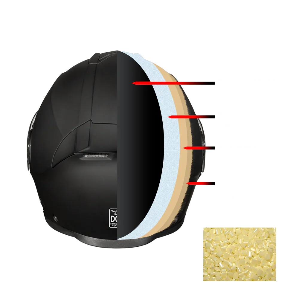 Daytona Helmets Daytona Glide Modular Motorcycle Helmet - DOT Approved, Bluetooth Ready, Dual Visor, Men/Women/Youth - Dull Black