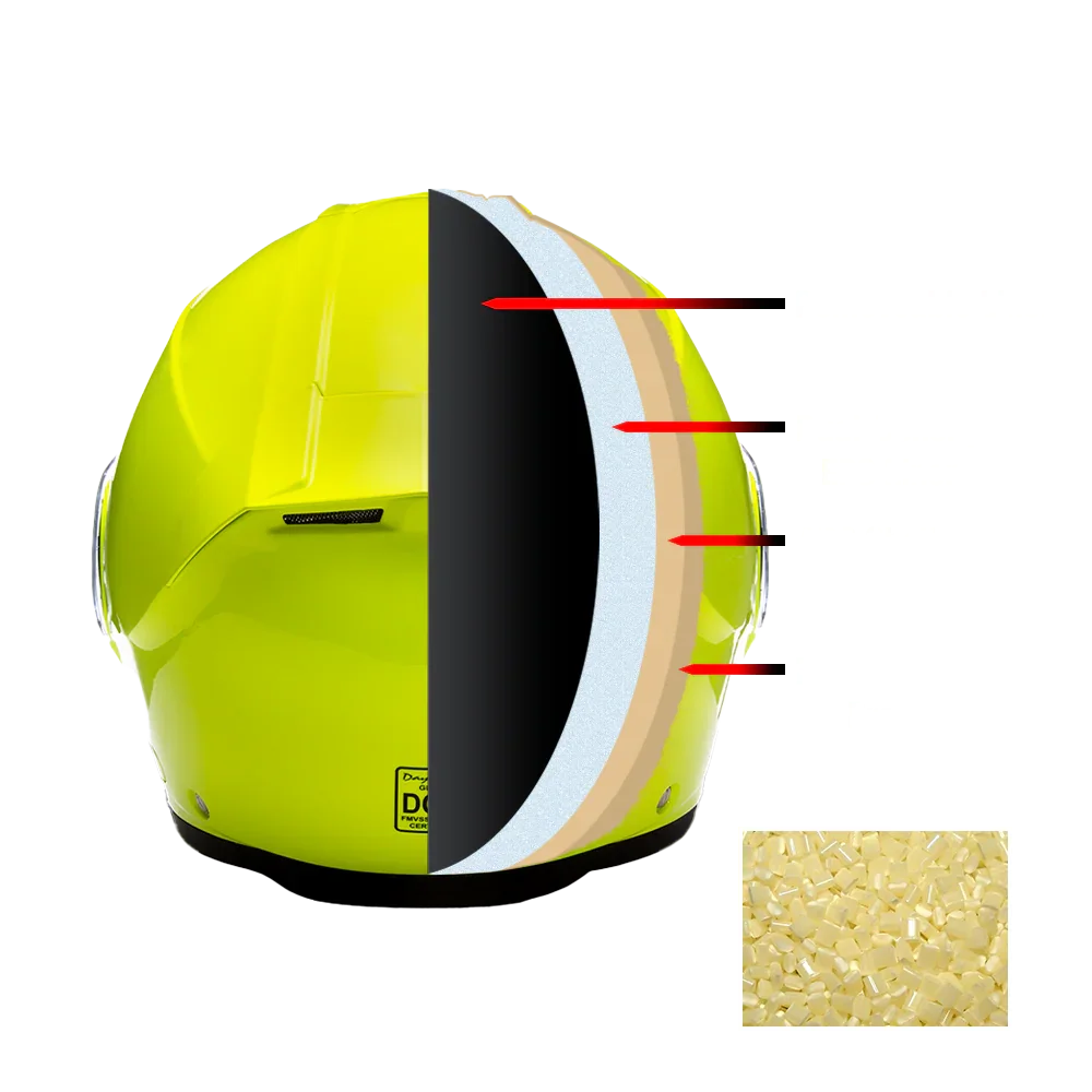 Daytona Helmets Daytona Glide Modular Motorcycle Helmet - DOT Approved, Bluetooth Ready, Dual Visor, Men/Women/Youth - Fluorescent Yellow