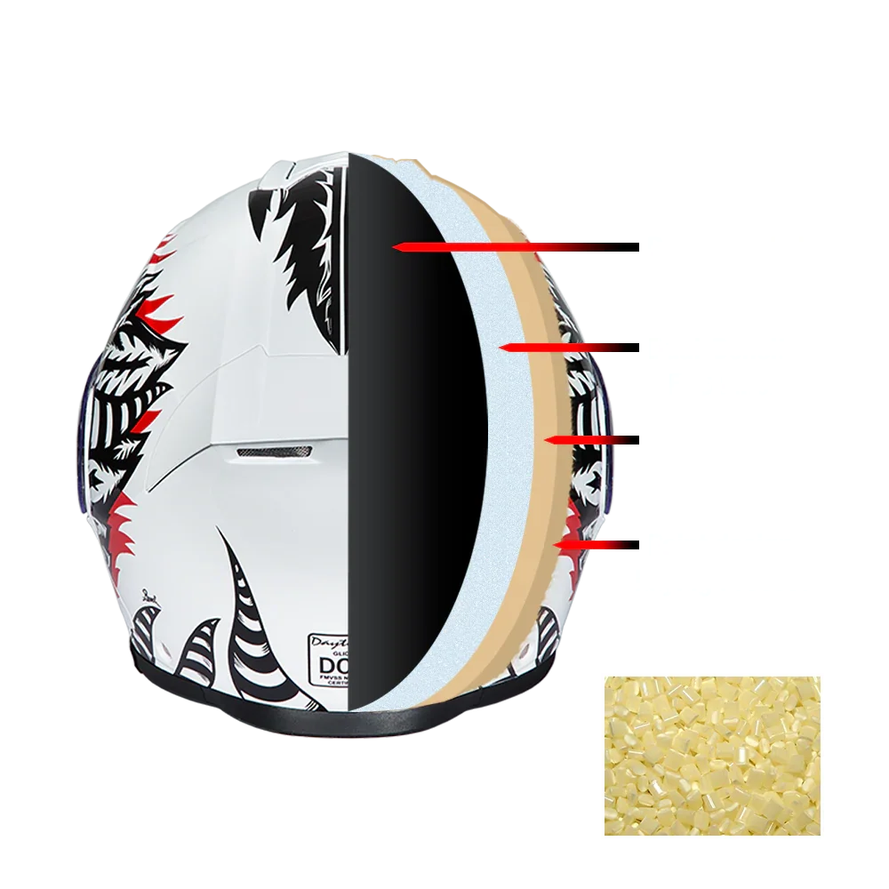 Daytona Helmets Daytona Glide Modular Motorcycle Helmet - DOT Approved, Bluetooth Ready, Dual Visor, Men/Women/Youth - W/ Phoenix