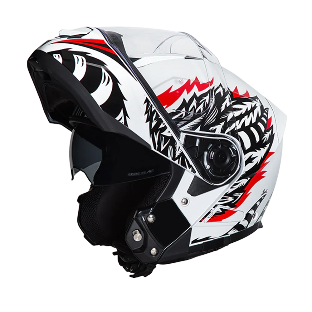 Daytona Helmets Daytona Glide Modular Motorcycle Helmet - DOT Approved, Bluetooth Ready, Dual Visor, Men/Women/Youth - W/ Phoenix